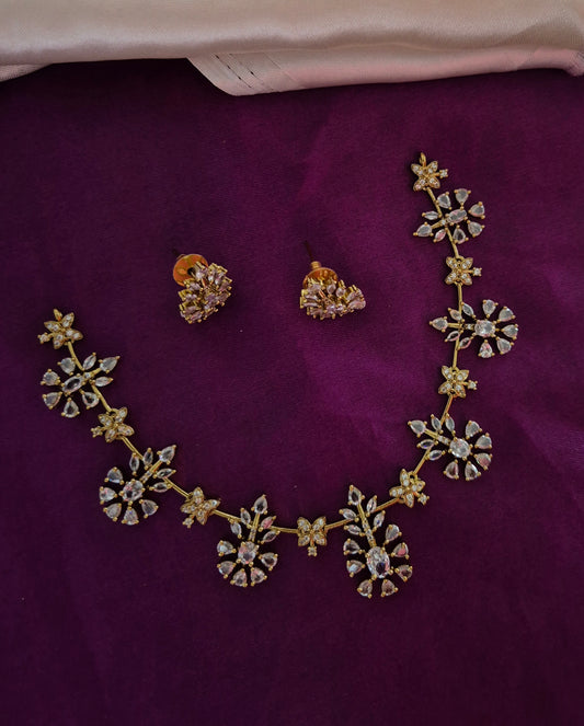 Matte Finish Victorian Set With Earrings