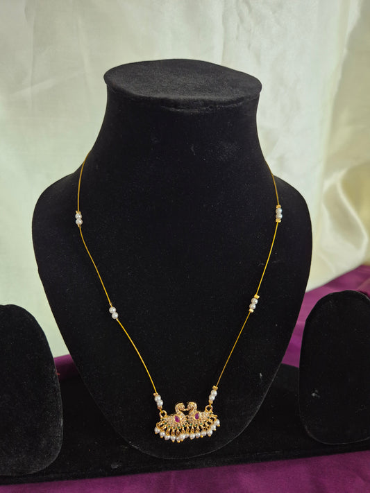 Peacock Pendant Invisible Necklace