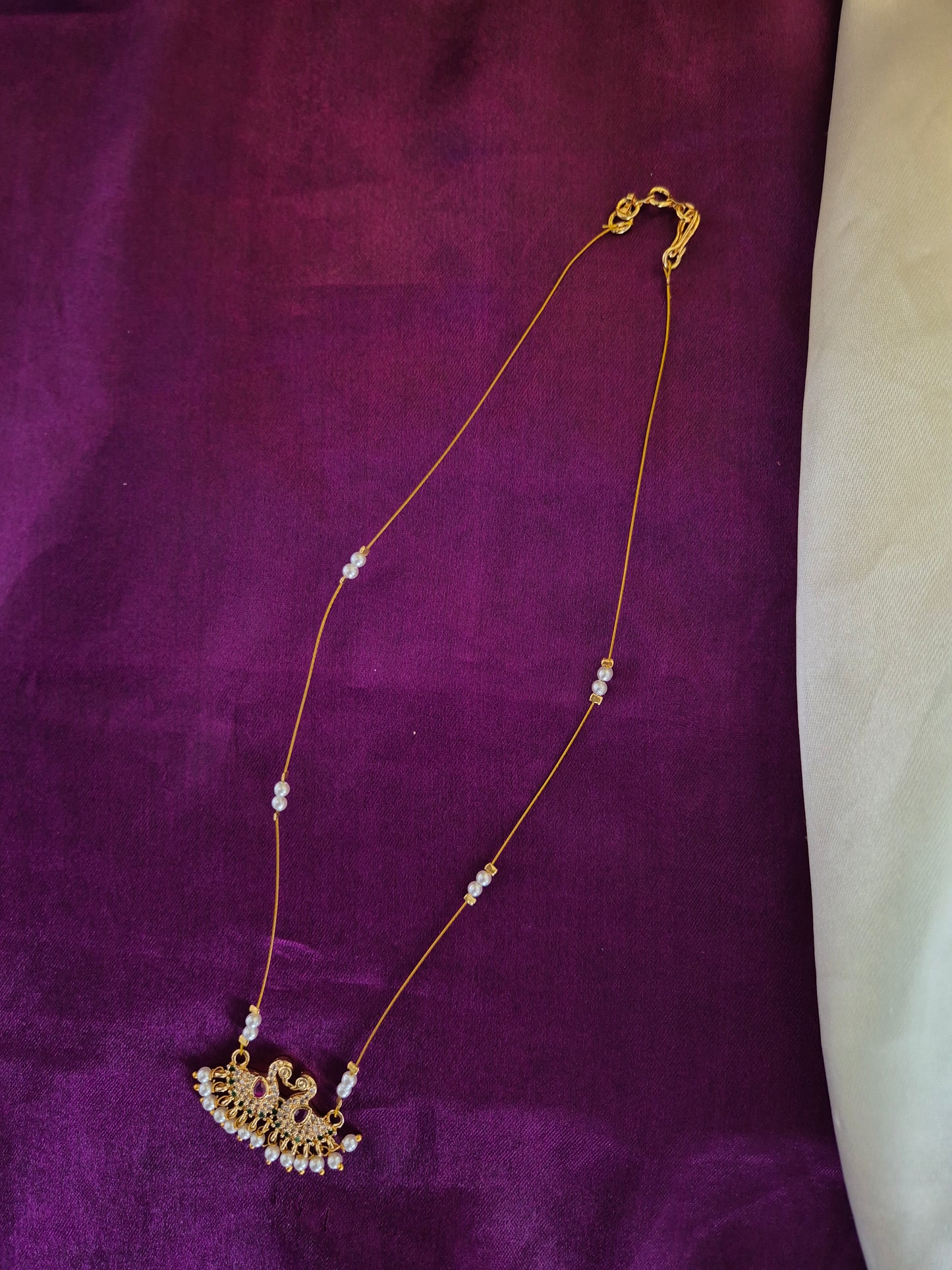 Peacock Pendant Invisible Necklace