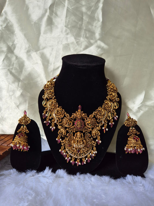 Nagas Nakshi Necklace With Earrings