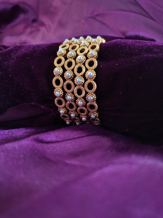 Pearl Bangles Set Of 4