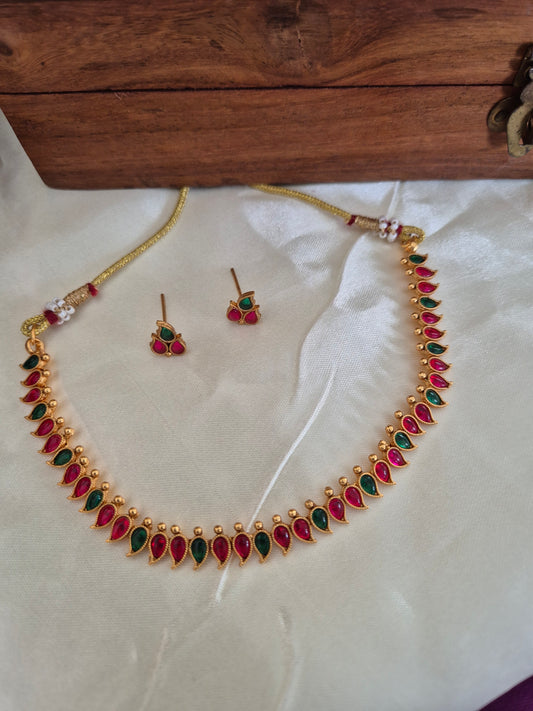 Mango Design Necklace And Earrings Set