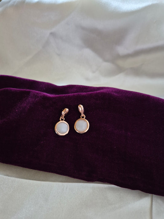 Moon Stone Drop Earrings
