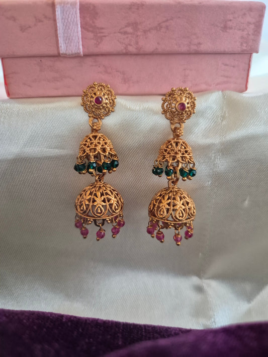 Double Layer Jhumkas